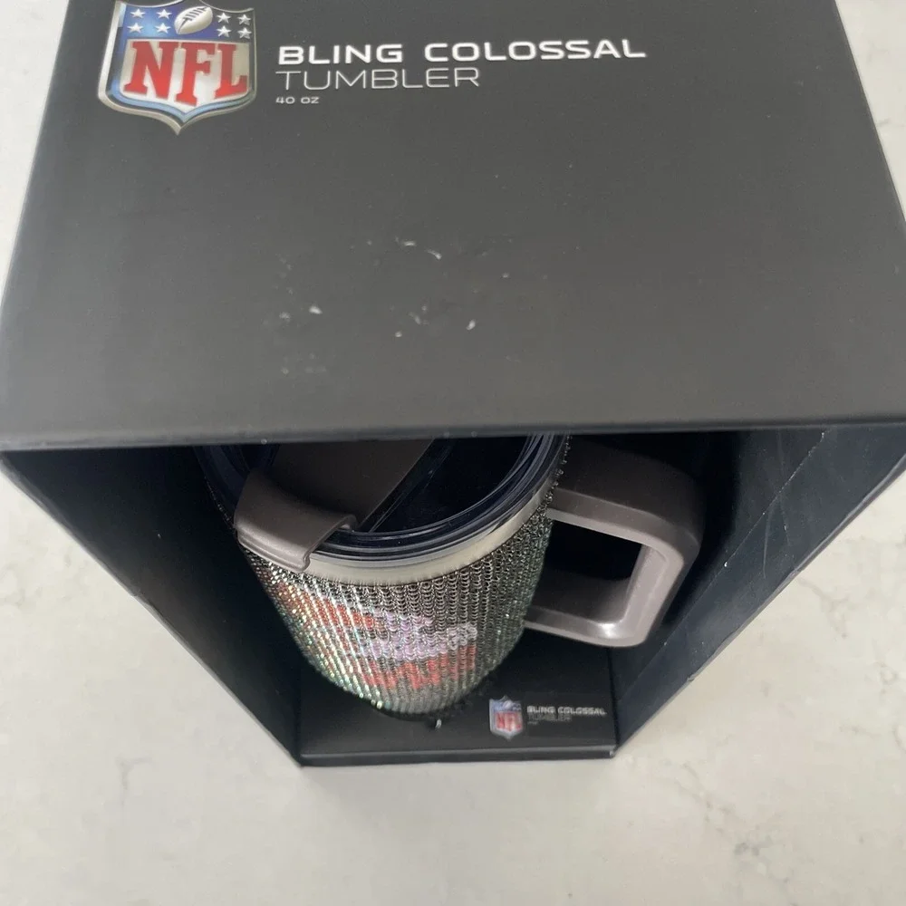 Cleveland Browns Bling Colossal 40oz Stainless Steel Tumbler Limited Edition NIB